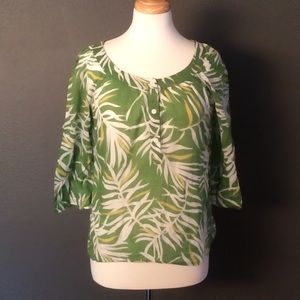 Banana Republic Sz XS green 3/4 Sleeve top